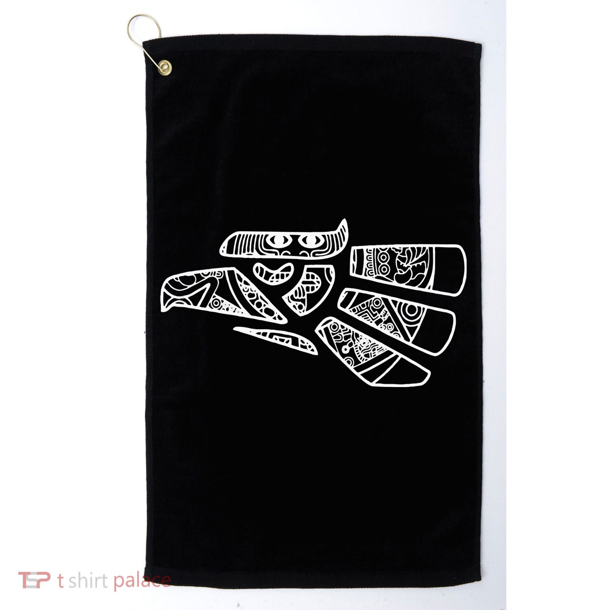 Hecho En Mexico Aztec Calendar Mexican Eagle Golf Towel