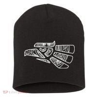 Hecho En Mexico Aztec Calendar Mexican Eagle Short Acrylic Beanie thumb 0