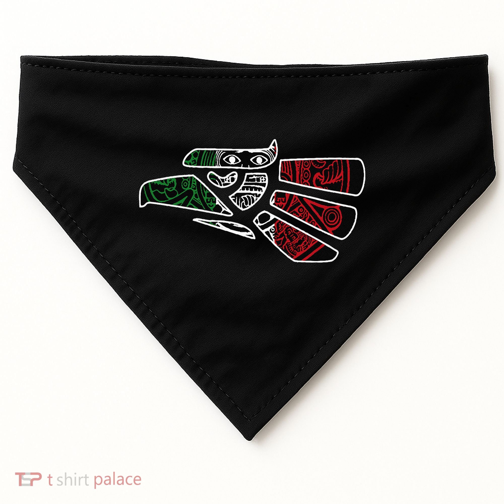Hecho En Mexico Aztec Calendar Mexican Eagle USA-Made Doggie Bandana