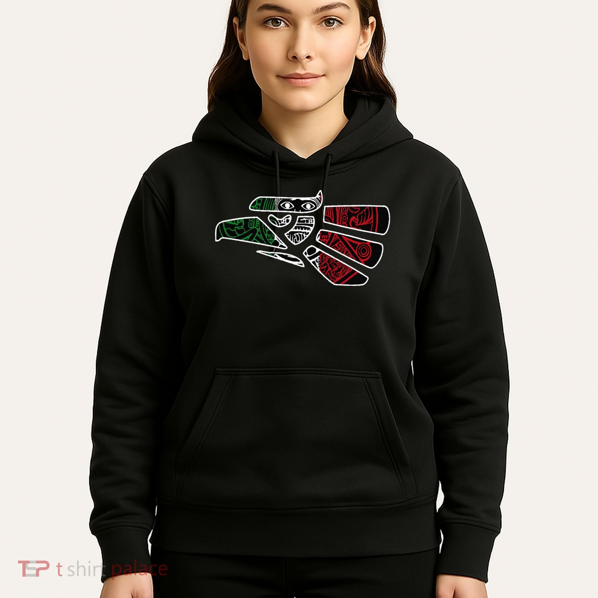 Hecho En Mexico Aztec Calendar Mexican Eagle Hoodie