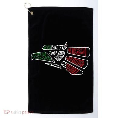 Hecho En Mexico Aztec Calendar Mexican Eagle Golf Towel