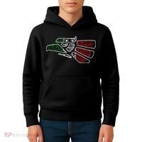 Hecho En Mexico Aztec Calendar Mexican Eagle Kids Hoodie thumb 4