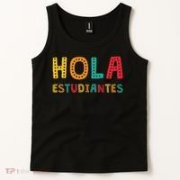 Hola Estudiantes, Maestra Back To School Spanish Teacher Tank Top thumb 2