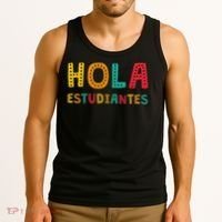 Hola Estudiantes, Maestra Back To School Spanish Teacher Tank Top thumb 3