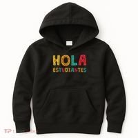 Hola Estudiantes, Maestra Back To School Spanish Teacher Kids Hoodie thumb 0