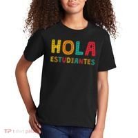 Hola Estudiantes, Maestra Back To School Spanish Teacher Kids T-Shirt thumb 2
