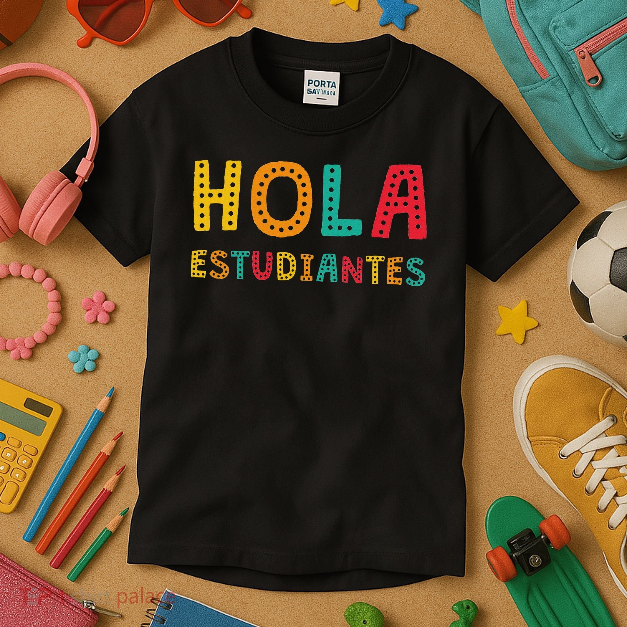 Hola Estudiantes, Maestra Back To School Spanish Teacher Kids T-Shirt