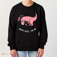 Happy Easter Oh No Funny TRex Egg Hunt Women's Sweatshirt thumb 0