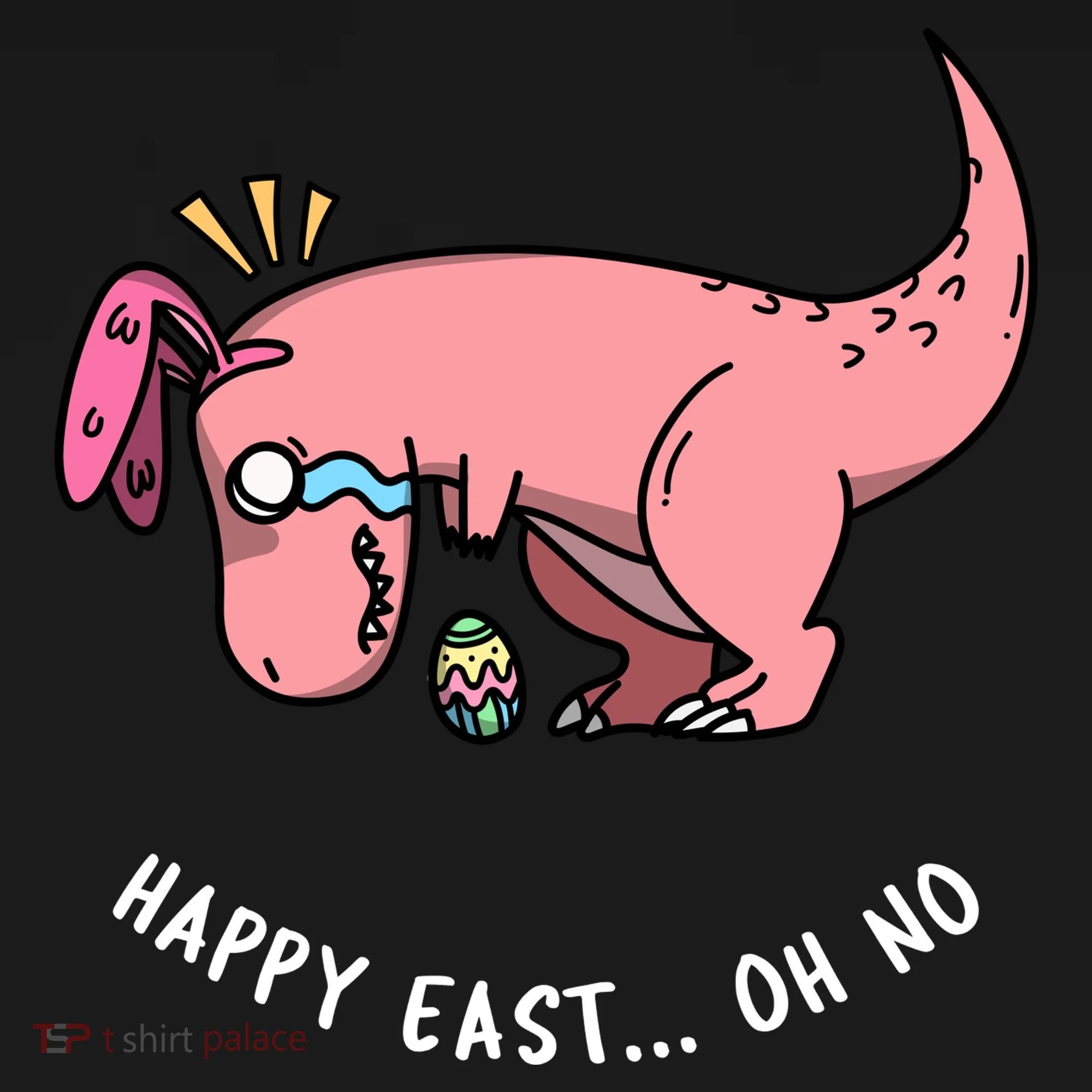 Happy Easter Oh No Funny TRex Egg Hunt Doggie Tank