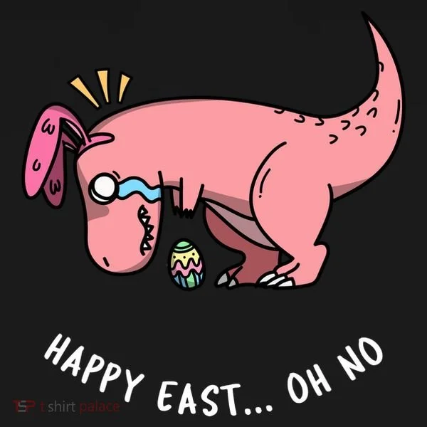 Happy Easter Oh No Funny TRex Egg Hunt Doggie Tank