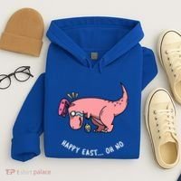 Happy Easter Oh No Funny TRex Egg Hunt Hoodie thumb 4