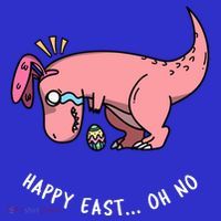 Happy Easter Oh No Funny TRex Egg Hunt Hoodie thumb 7