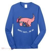 Happy Easter Oh No Funny TRex Egg Hunt Long Sleeve Shirt thumb 0