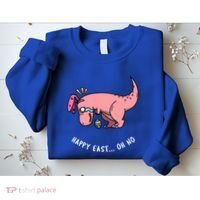Happy Easter Oh No Funny TRex Egg Hunt Sweatshirt thumb 2