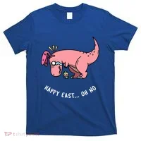 Happy Easter Oh No Funny TRex Egg Hunt T-Shirt thumb 0