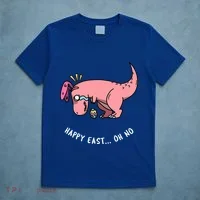 Happy Easter Oh No Funny TRex Egg Hunt T-Shirt thumb 5