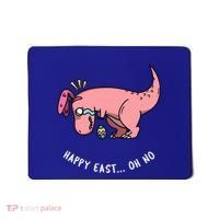 Happy Easter Oh No Funny TRex Egg Hunt Mousepad thumb 0