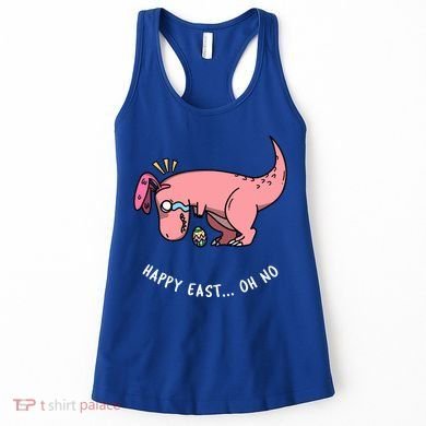 Happy Easter Oh No Funny TRex Egg Hunt Women's Tank Top