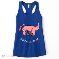 Happy Easter Oh No Funny TRex Egg Hunt Women's Tank Top thumb 0