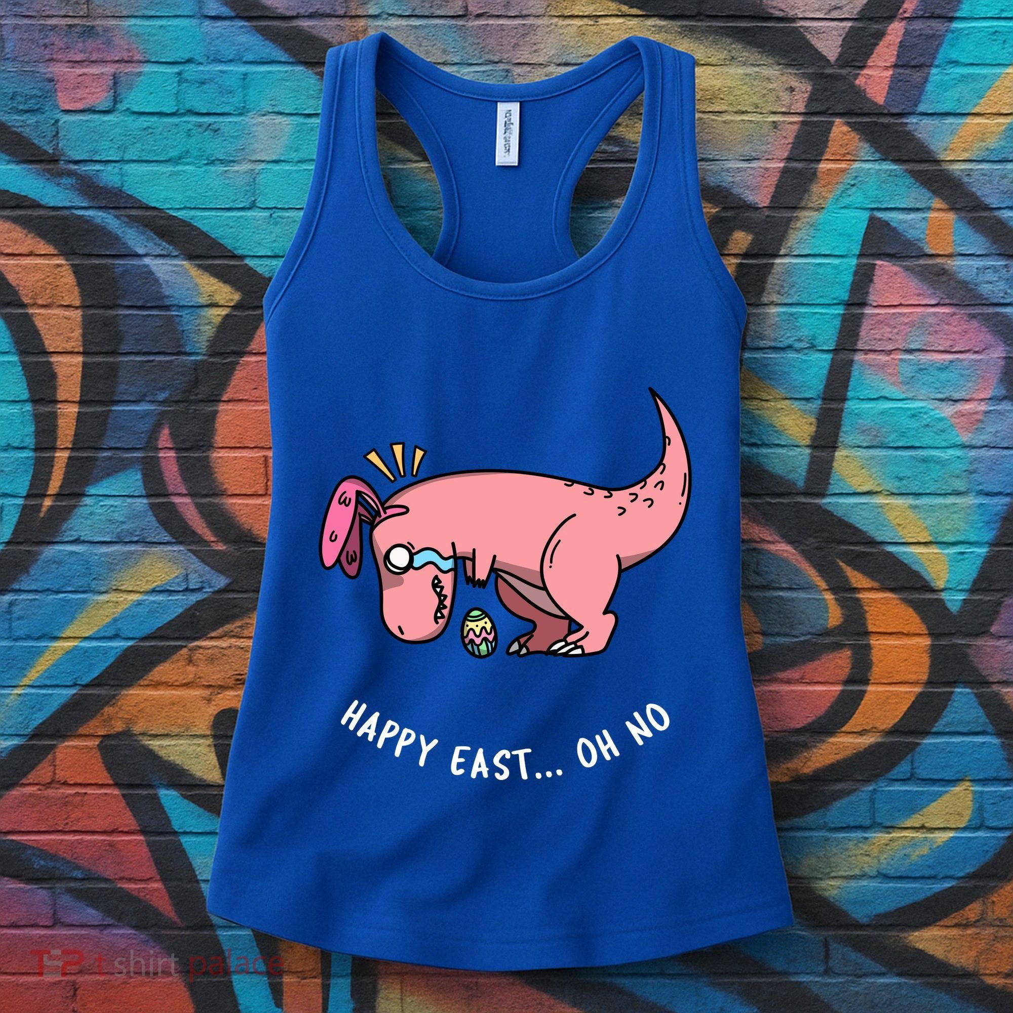 Happy Easter Oh No Funny TRex Egg Hunt Women's Tank Top