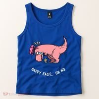 Happy Easter Oh No Funny TRex Egg Hunt Tank Top thumb 2