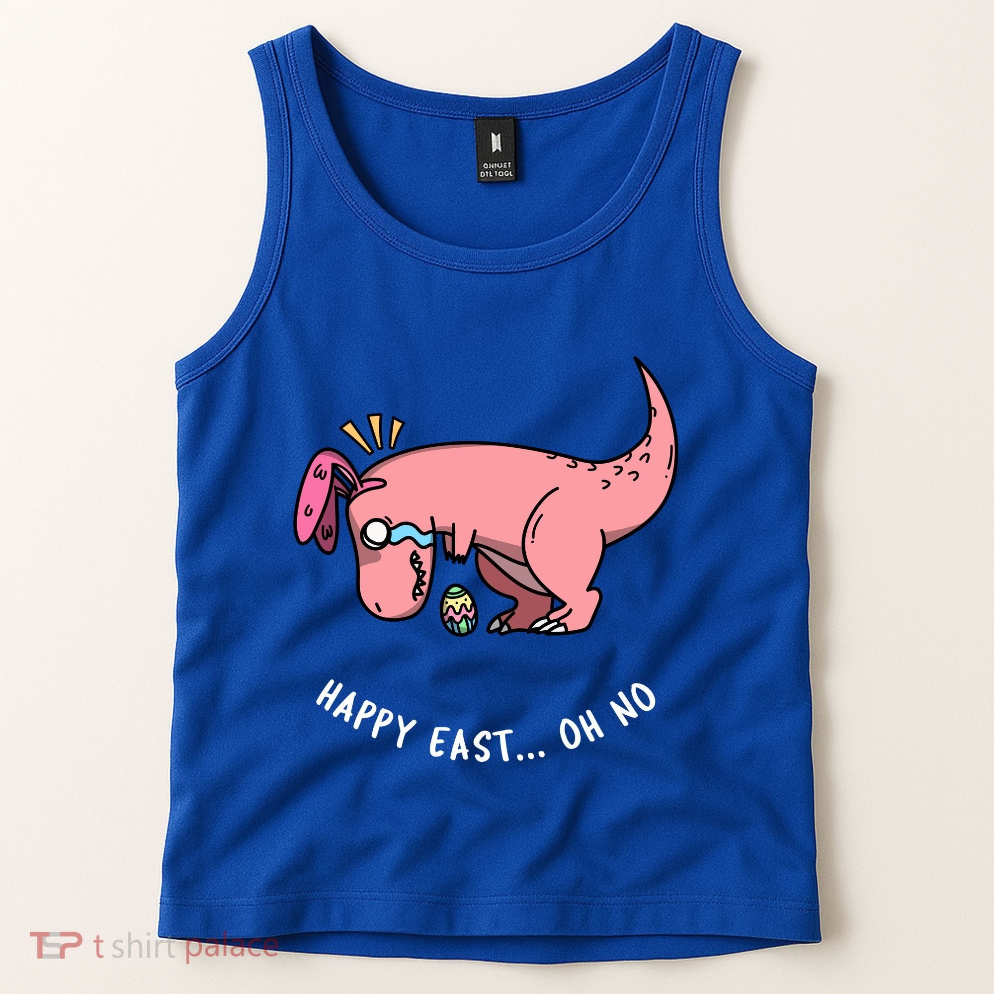 Happy Easter Oh No Funny TRex Egg Hunt Tank Top