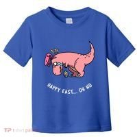 Happy Easter Oh No Funny TRex Egg Hunt Toddler T-Shirt thumb 0