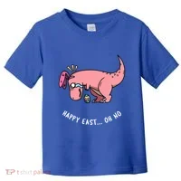 Happy Easter Oh No Funny TRex Egg Hunt Toddler T-Shirt thumb 0