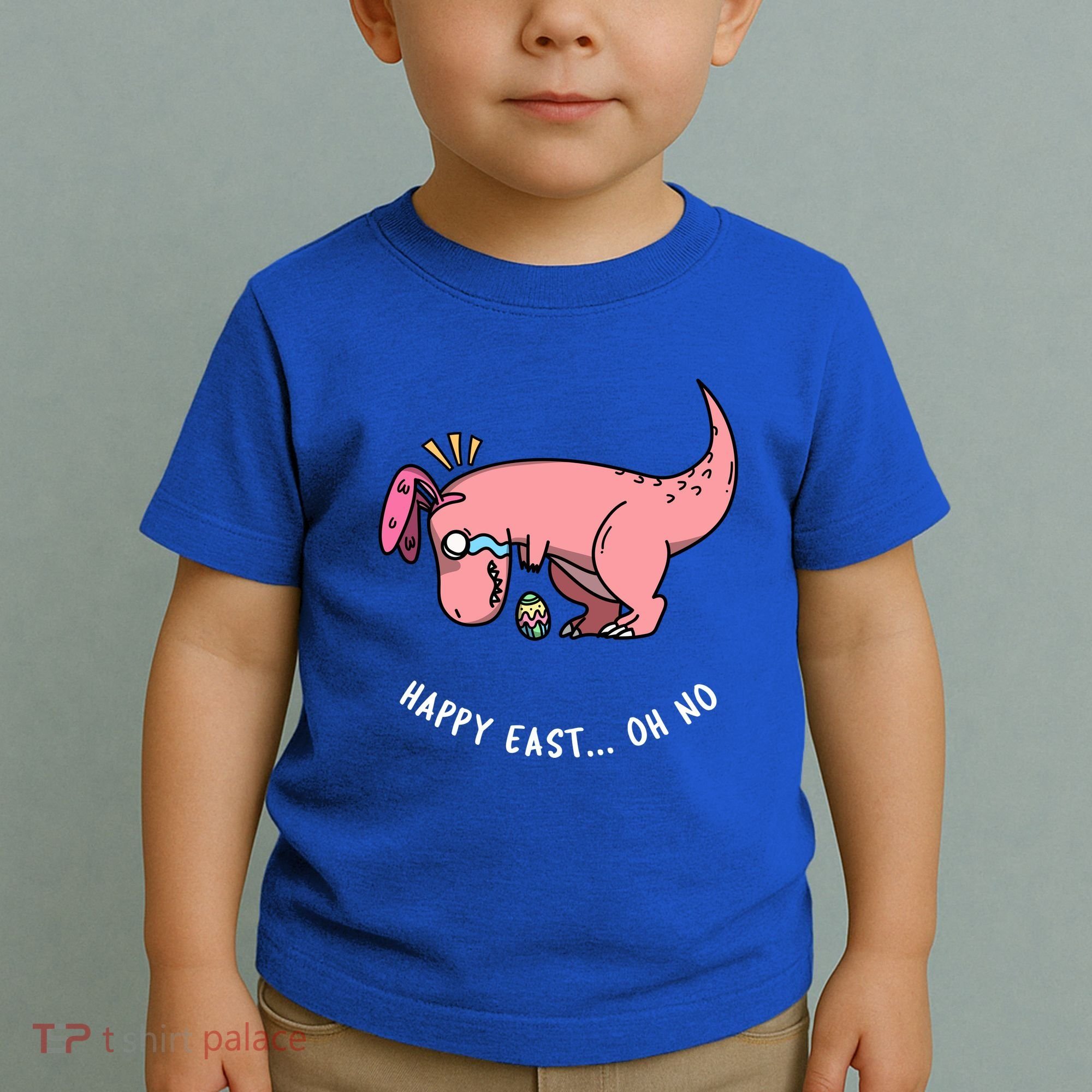 Happy Easter Oh No Funny TRex Egg Hunt Toddler T-Shirt