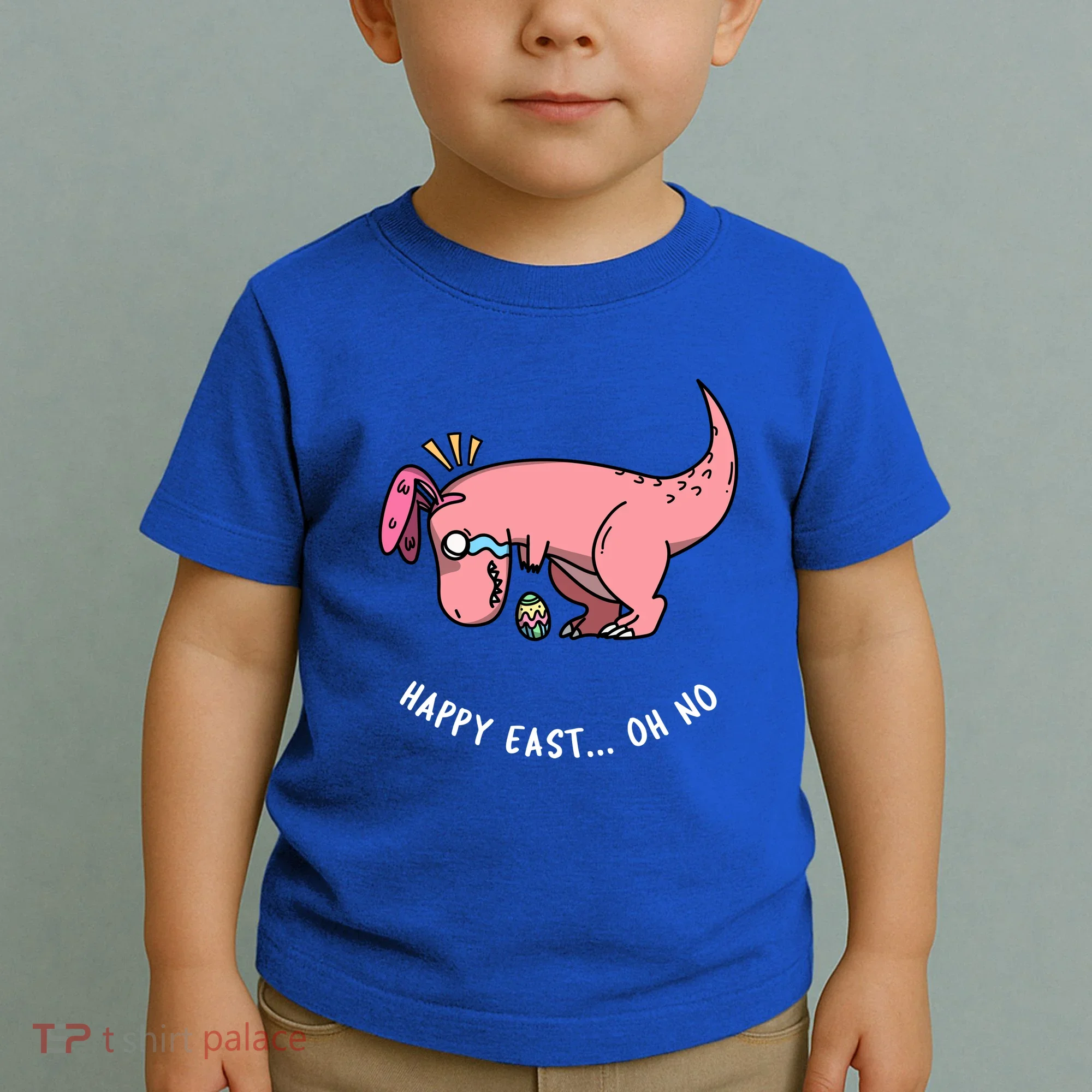Happy Easter Oh No Funny TRex Egg Hunt Toddler T-Shirt