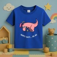 Happy Easter Oh No Funny TRex Egg Hunt Toddler T-Shirt thumb 3