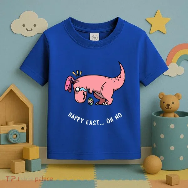 Happy Easter Oh No Funny TRex Egg Hunt Toddler T-Shirt