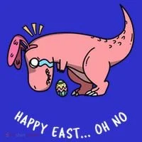 Happy Easter Oh No Funny TRex Egg Hunt Toddler T-Shirt thumb 4