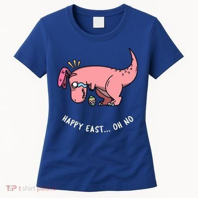 Happy Easter Oh No Funny TRex Egg Hunt Women's T-Shirt
