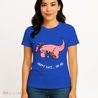 Happy Easter Oh No Funny TRex Egg Hunt Women's T-Shirt thumb 4
