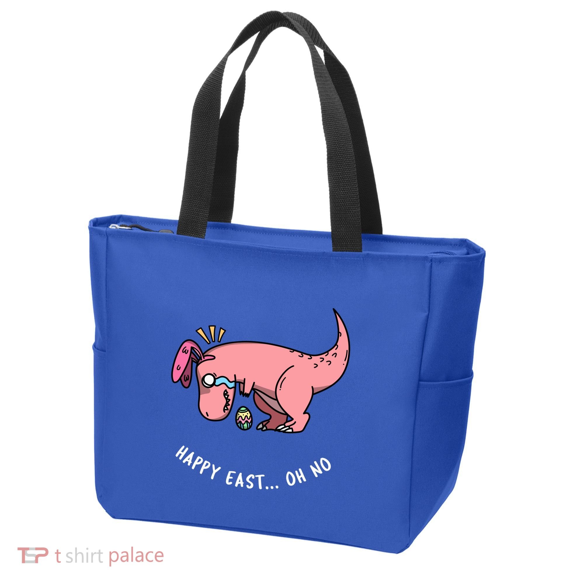 Happy Easter Oh No Funny TRex Egg Hunt Tote Bag
