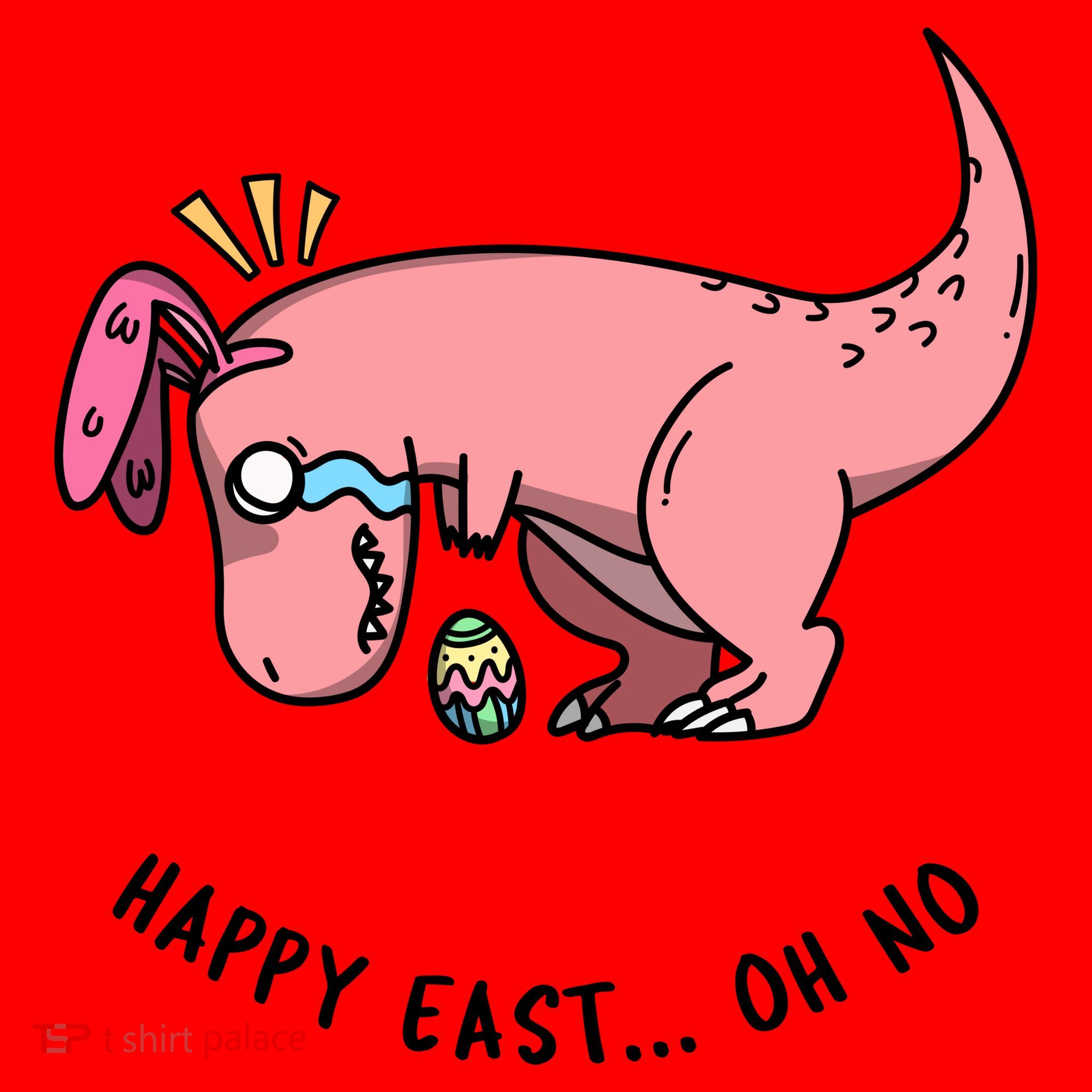 Happy Easter Oh No Funny TRex Egg Hunt Santa Hat