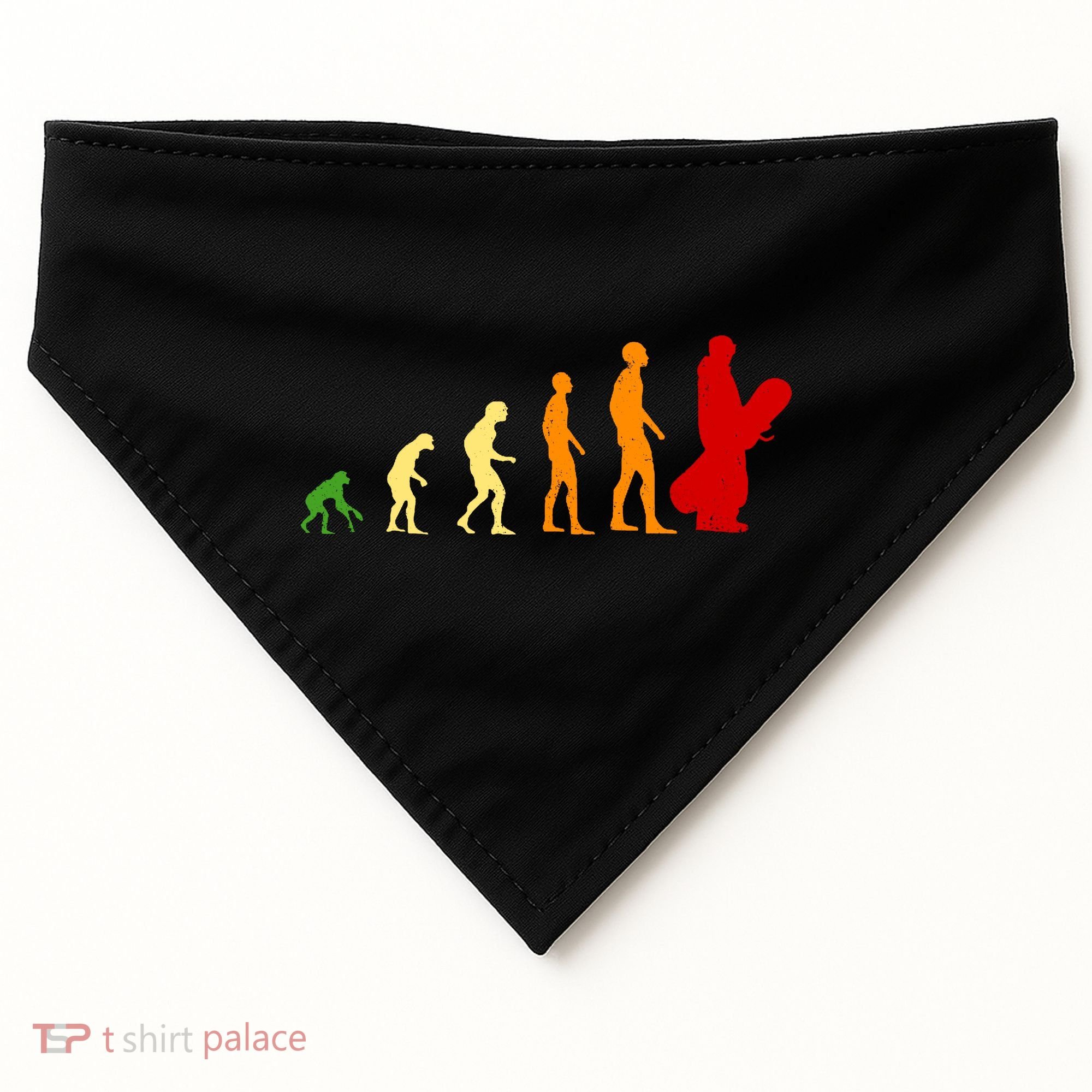 Human Evolution Of Snowboarding USA-Made Doggie Bandana