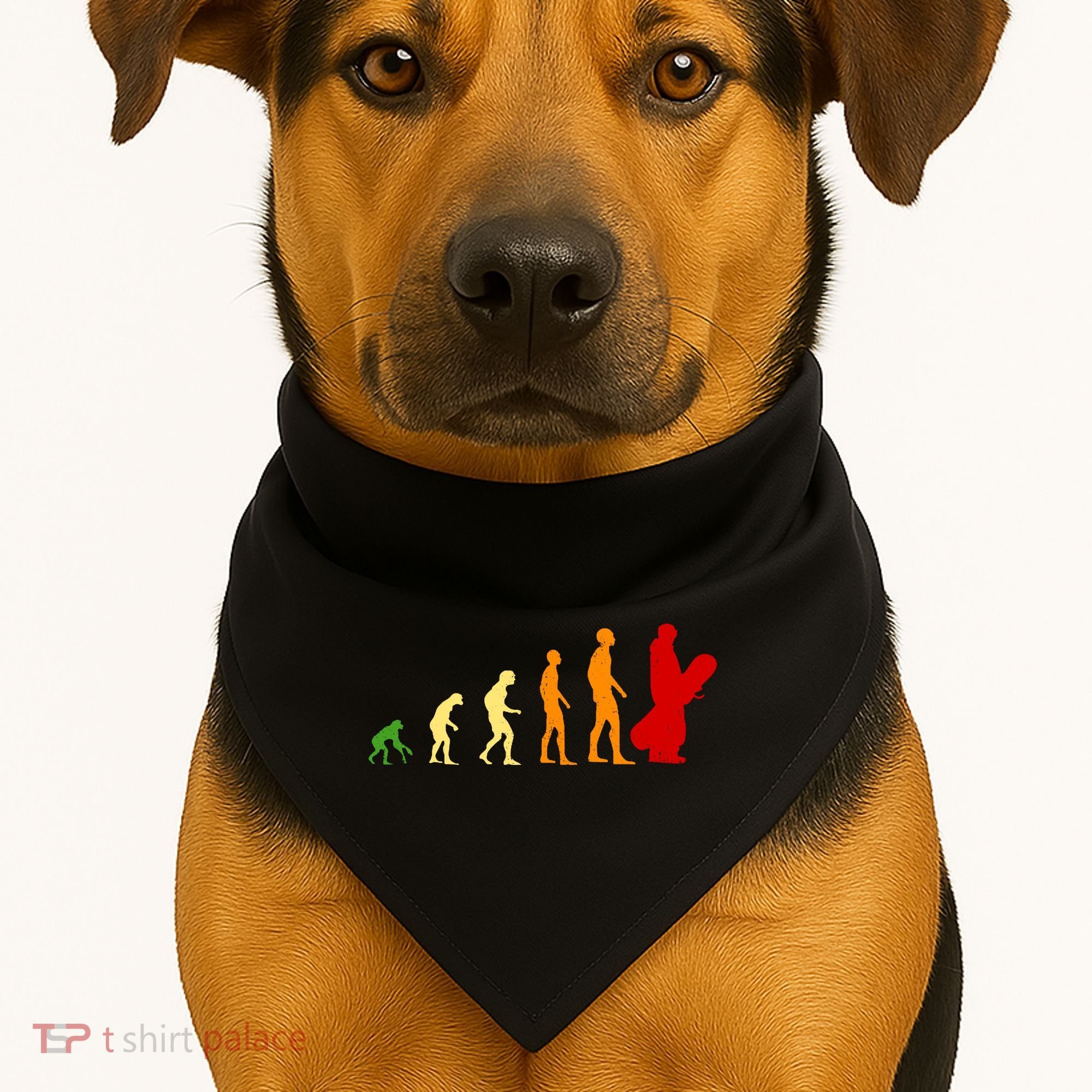 Human Evolution Of Snowboarding USA-Made Doggie Bandana