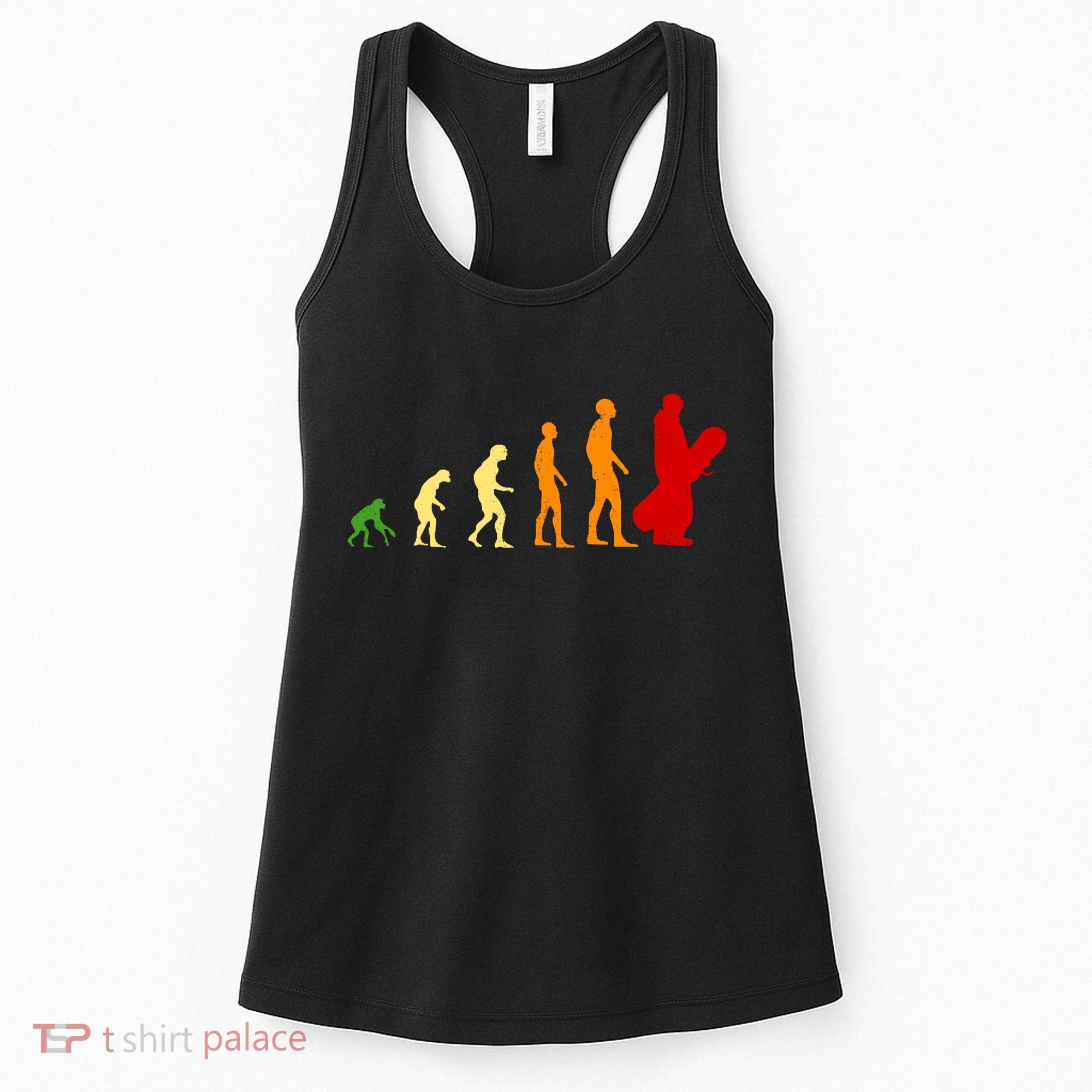 Human Evolution Of Snowboarding Women's Tank Top