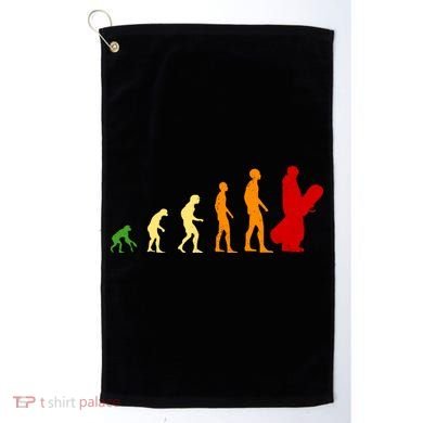Human Evolution Of Snowboarding Golf Towel