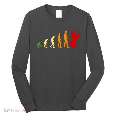 Human Evolution Of Snowboarding Long Sleeve Shirt