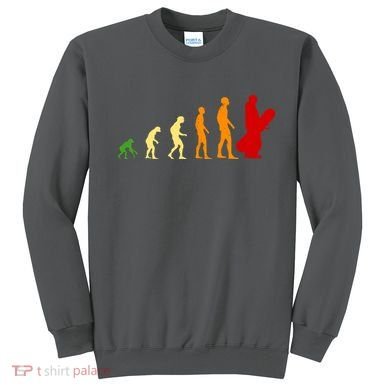 Human Evolution Of Snowboarding Sweatshirt
