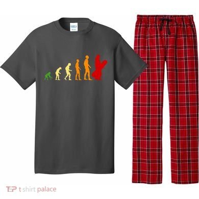 Human Evolution Of Snowboarding Pajama Set