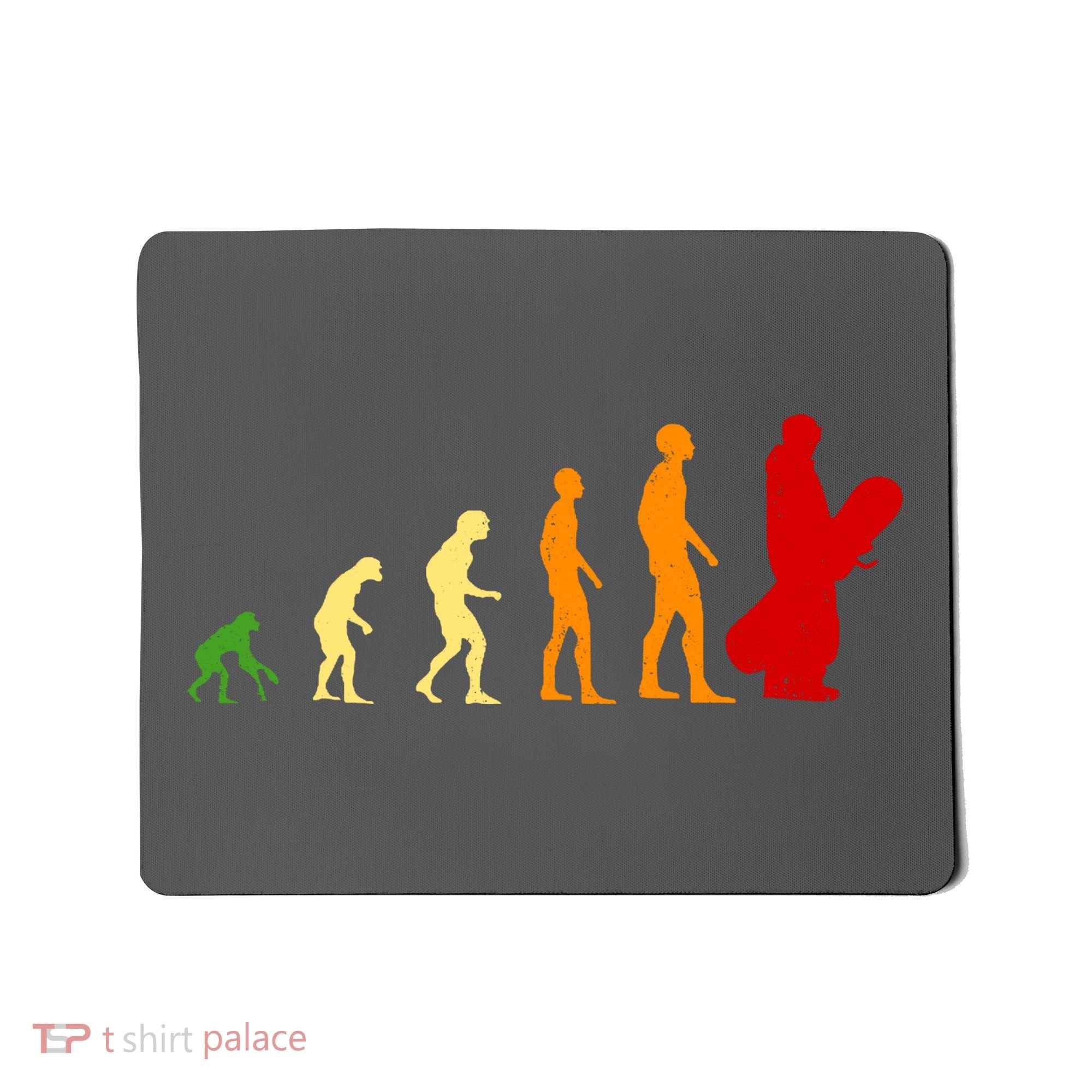Human Evolution Of Snowboarding Mousepad