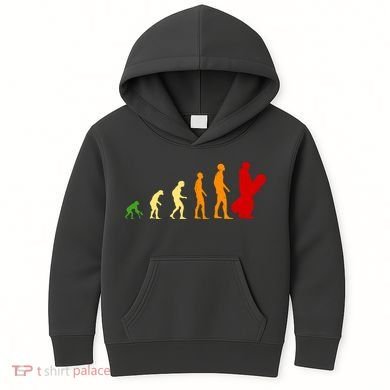 Human Evolution Of Snowboarding Kids Hoodie