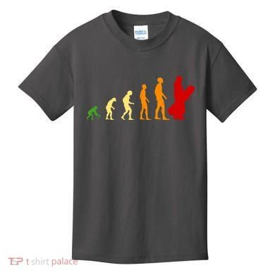 Human Evolution Of Snowboarding Kids T-Shirt