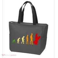 Human Evolution Of Snowboarding Tote Bag thumb 3