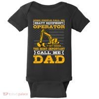 Heavy Equipment Operator Excavator FatherS Day Dad Baby Bodysuit thumb 0