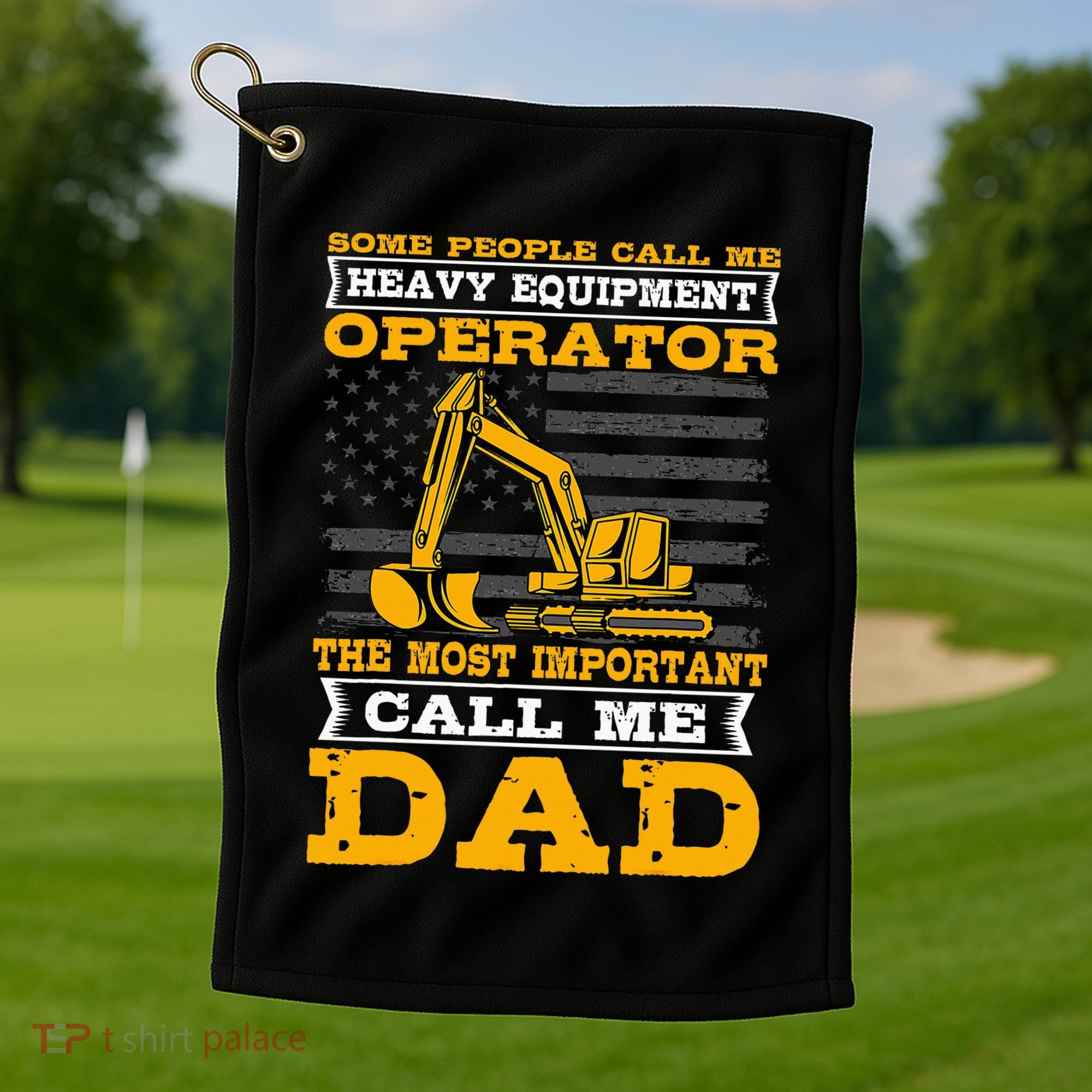 Heavy Equipment Operator Excavator FatherS Day Dad Golf Towel